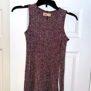 Hollister Ribbed Knit Sleeveless Top - Maroon